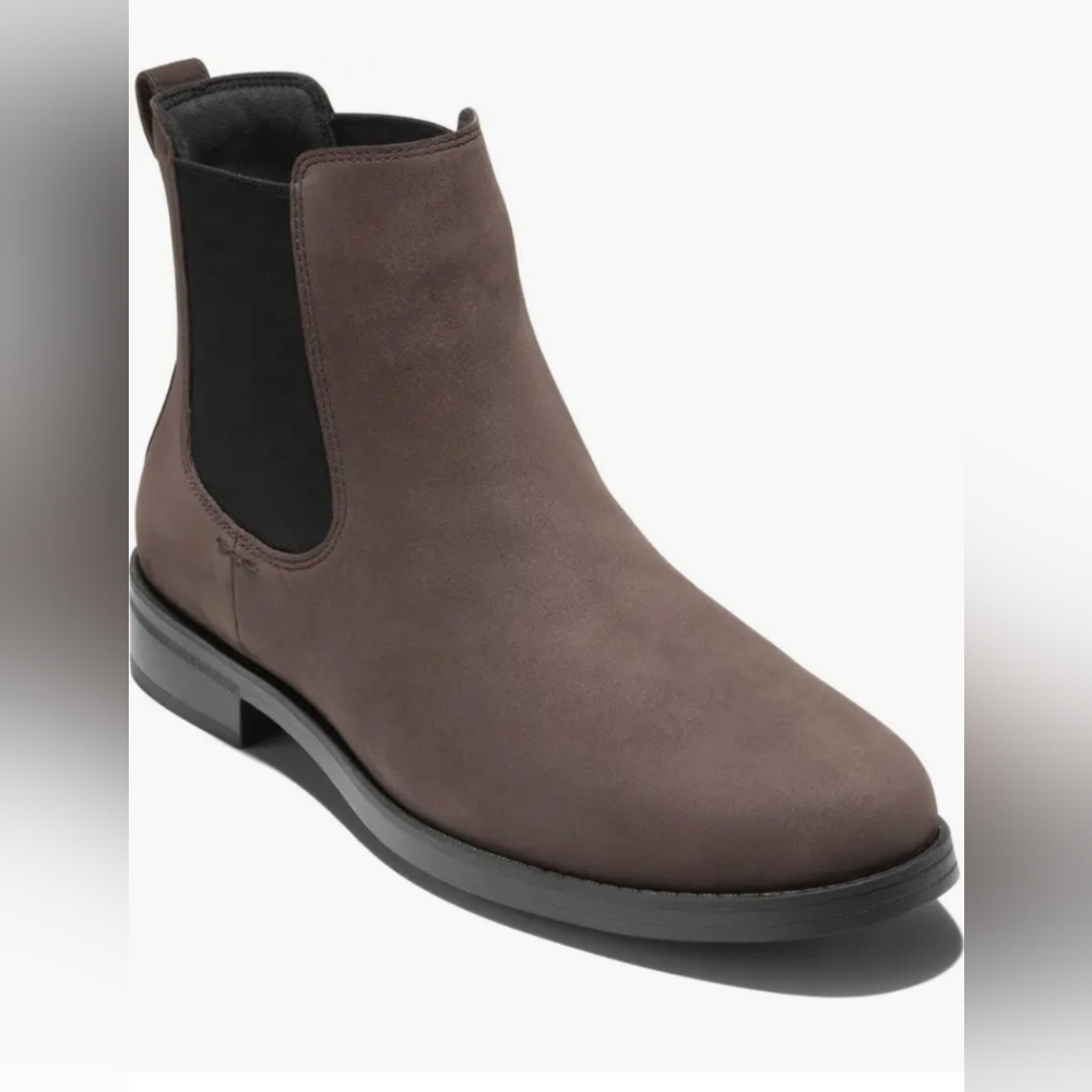 Cole Haan Newmark Grand Chelsea Boot Men Size 8.5 Lava Nubuck